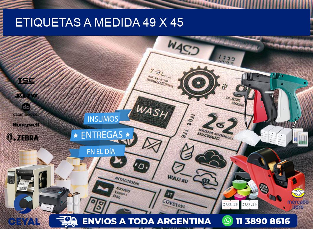 Etiquetas a medida 49 x 45
