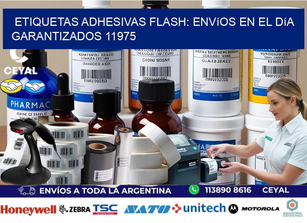 Etiquetas adhesivas Flash: Envíos en el Día Garantizados 11975