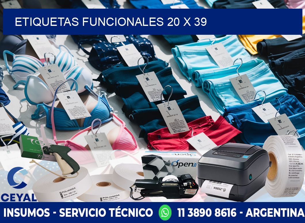 Etiquetas funcionales 20 x 39