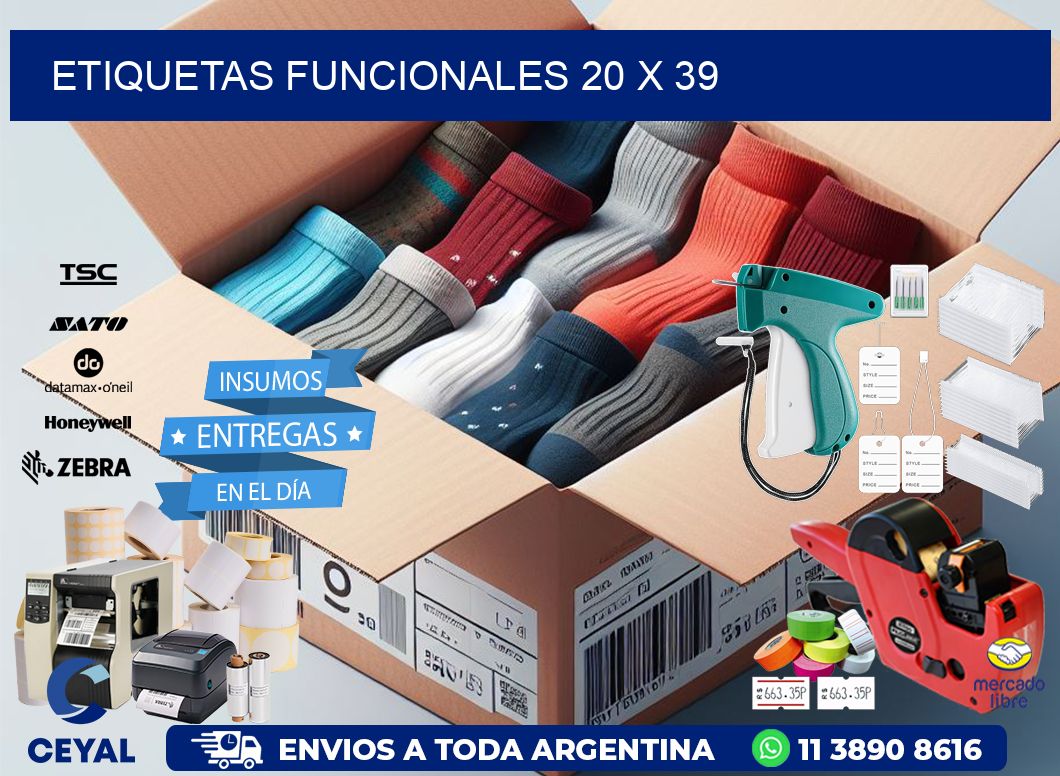 Etiquetas funcionales 20 x 39