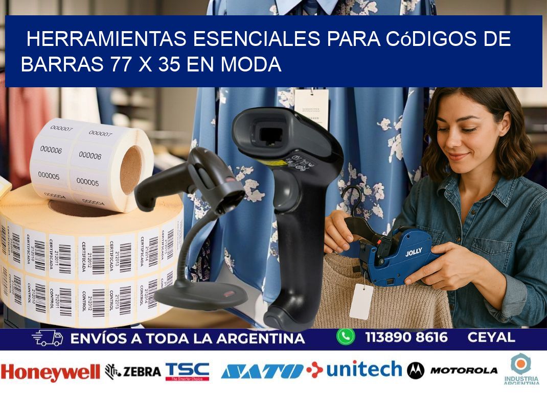 Herramientas Esenciales para Códigos de Barras 77 x 35 en Moda