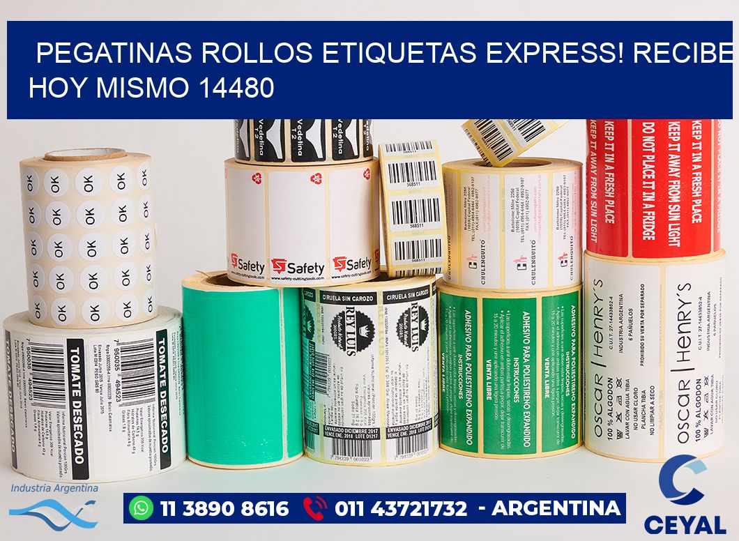 Pegatinas rollos etiquetas Express! Recibe Hoy Mismo 14480
