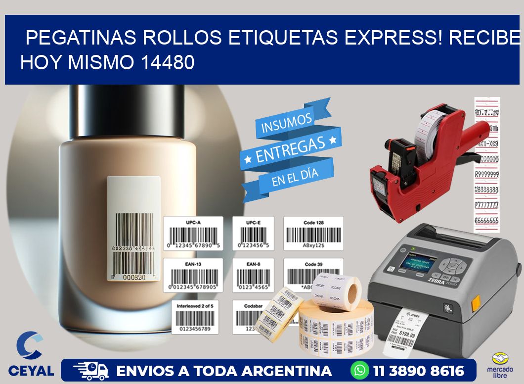 Pegatinas rollos etiquetas Express! Recibe Hoy Mismo 14480