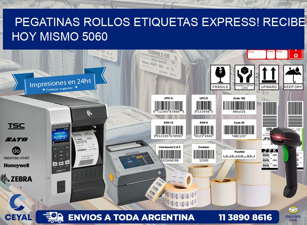 Pegatinas rollos etiquetas Express! Recibe Hoy Mismo 5060