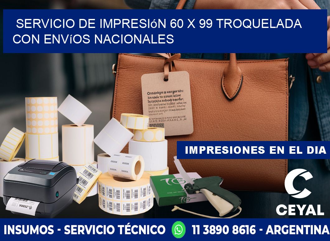 Servicio de impresión 60 x 99 troquelada con envíos nacionales