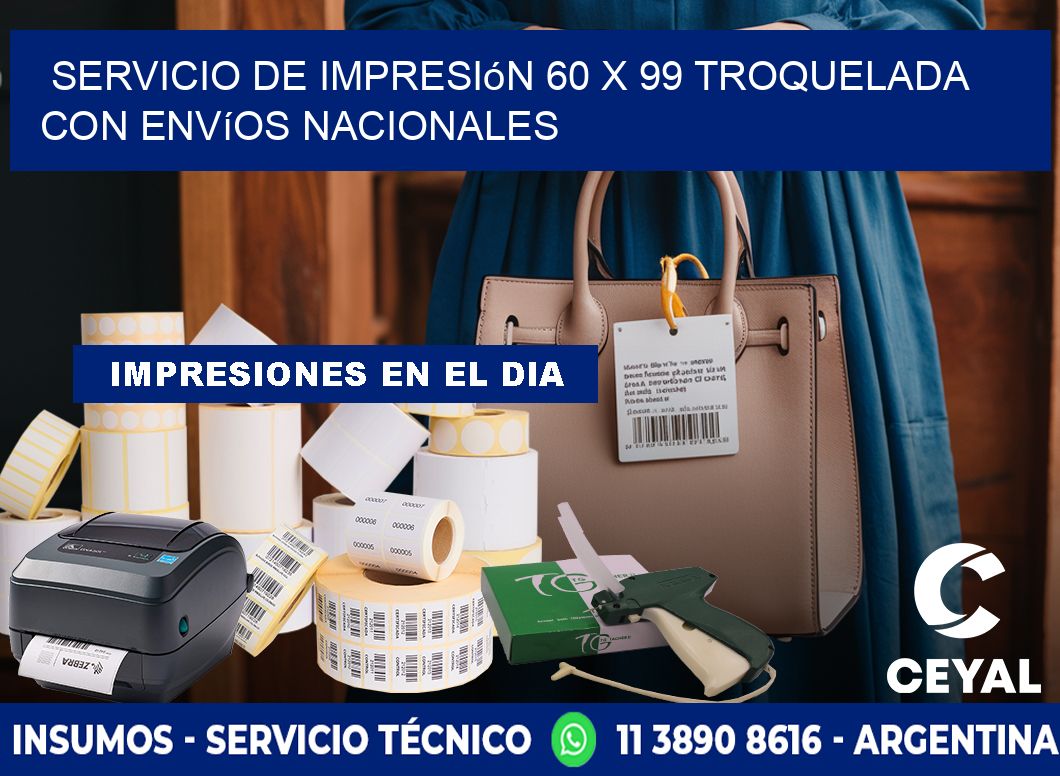 Servicio de impresión 60 x 99 troquelada con envíos nacionales