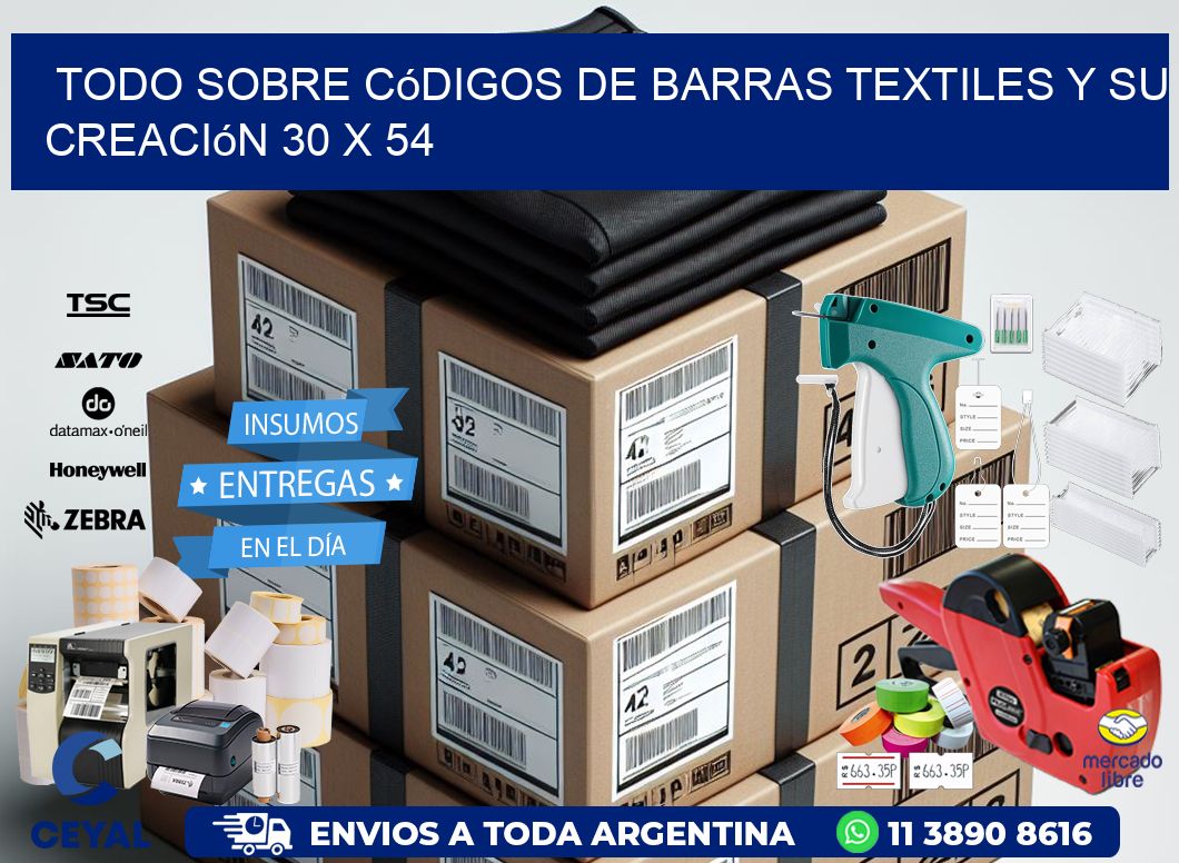 Todo sobre Códigos de Barras Textiles y su Creación 30 x 54