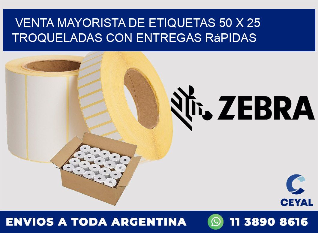 Venta mayorista de etiquetas 50 x 25 troqueladas con entregas rápidas