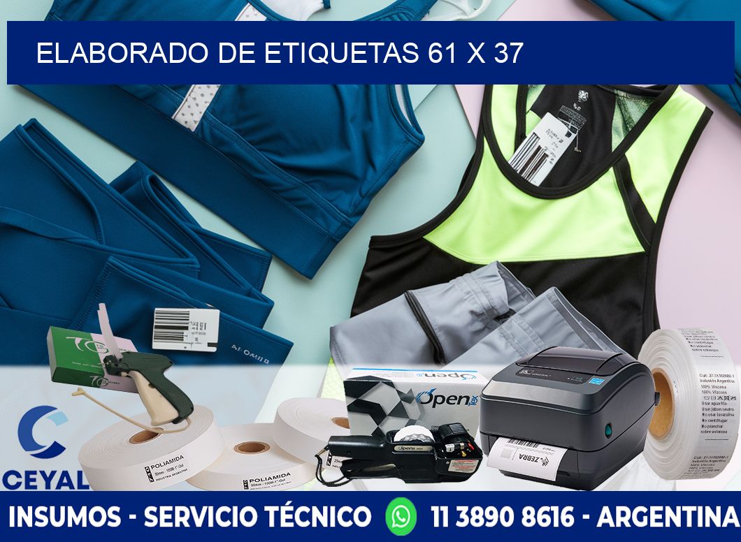 elaborado de etiquetas 61 x 37