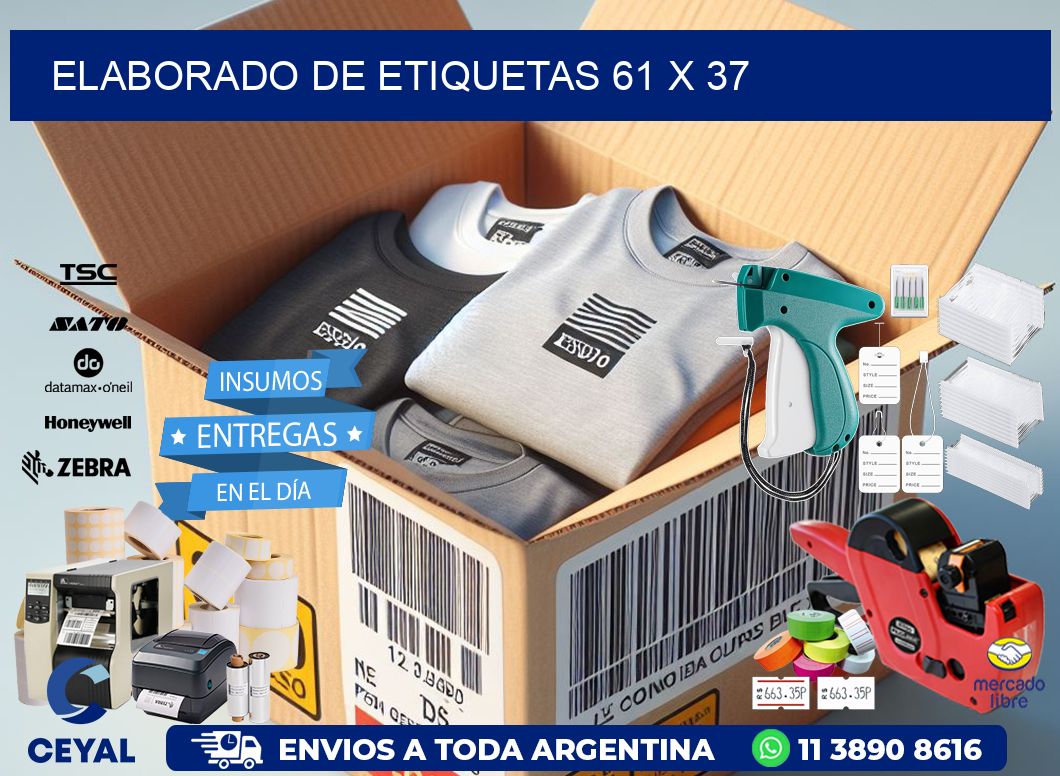 elaborado de etiquetas 61 x 37