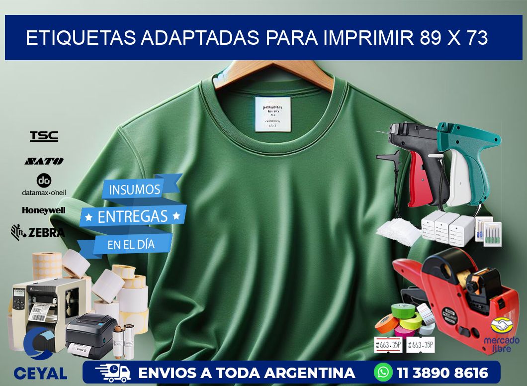 etiquetas adaptadas para imprimir 89 x 73