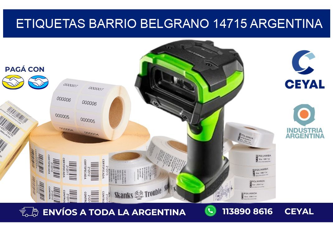 etiquetas barrio belgrano 14715 argentina