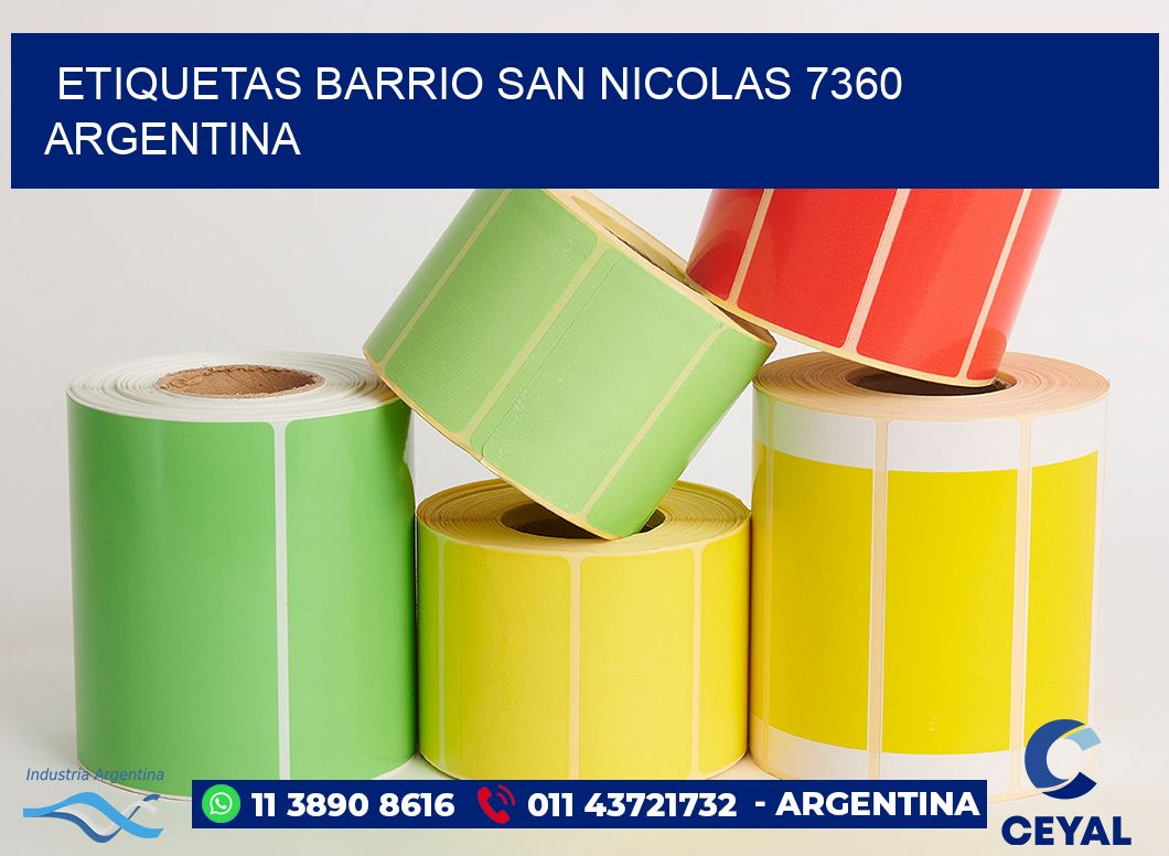 etiquetas barrio san nicolas 7360 argentina