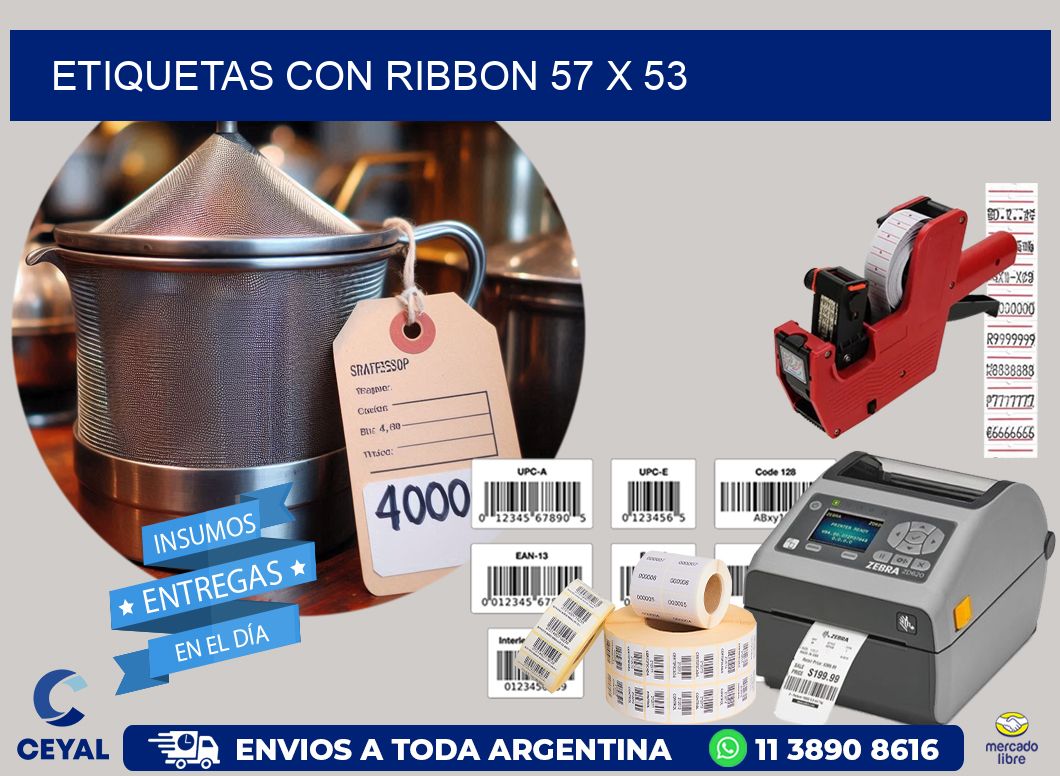 etiquetas con ribbon 57 x 53