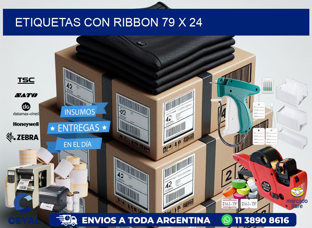 etiquetas con ribbon 79 x 24