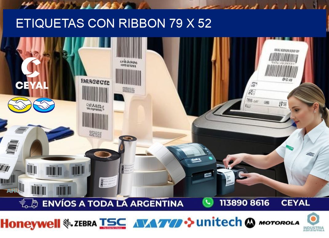 etiquetas con ribbon 79 x 52