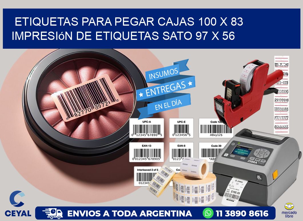 etiquetas para pegar cajas 100 x 83 impresión de etiquetas sato 97 x 56