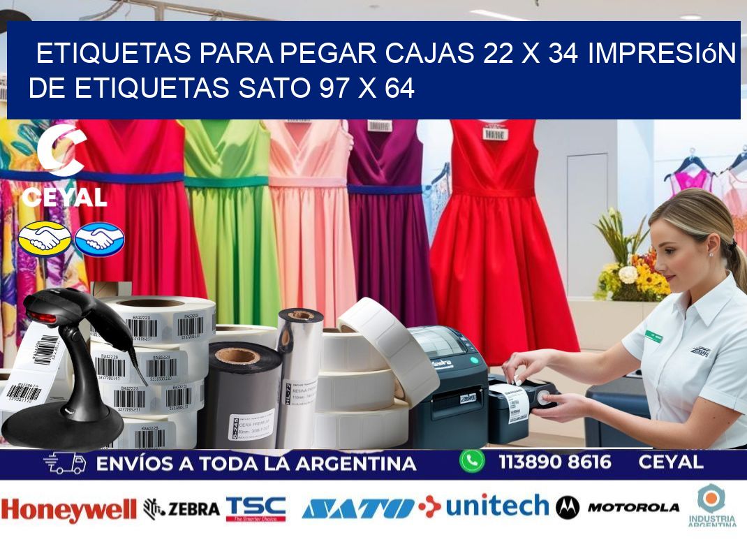 etiquetas para pegar cajas 22 x 34 impresión de etiquetas sato 97 x 64