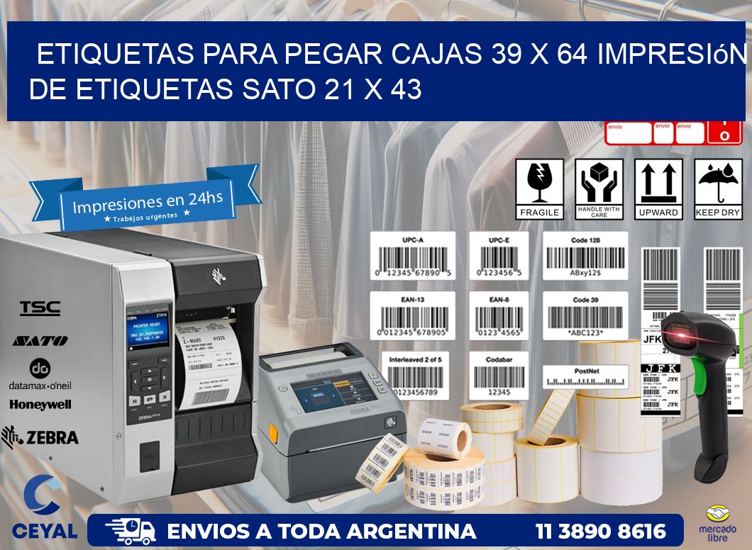 etiquetas para pegar cajas 39 x 64 impresión de etiquetas sato 21 x 43