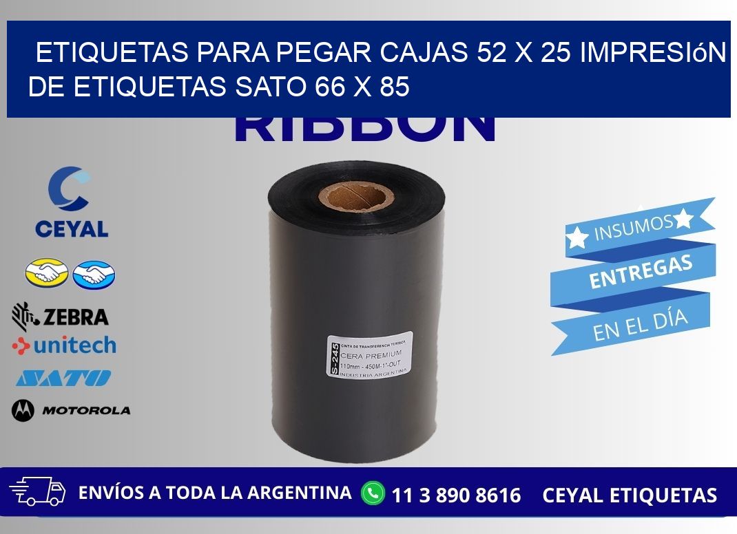 etiquetas para pegar cajas 52 x 25 impresión de etiquetas sato 66 x 85