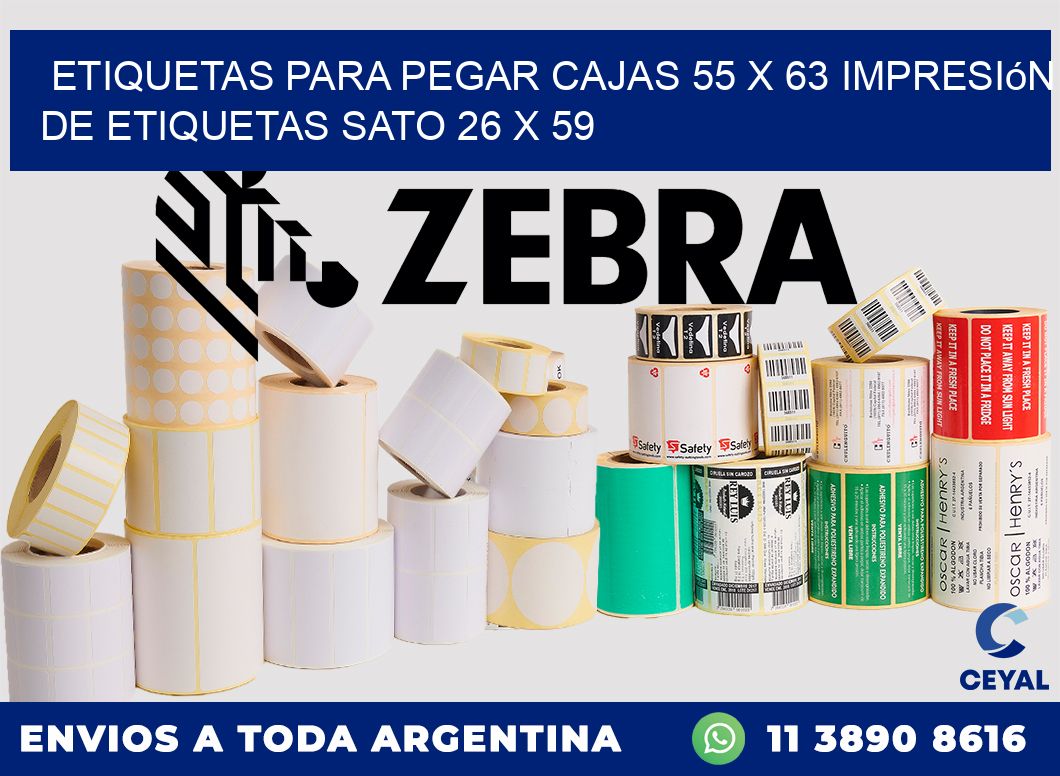 etiquetas para pegar cajas 55 x 63 impresión de etiquetas sato 26 x 59