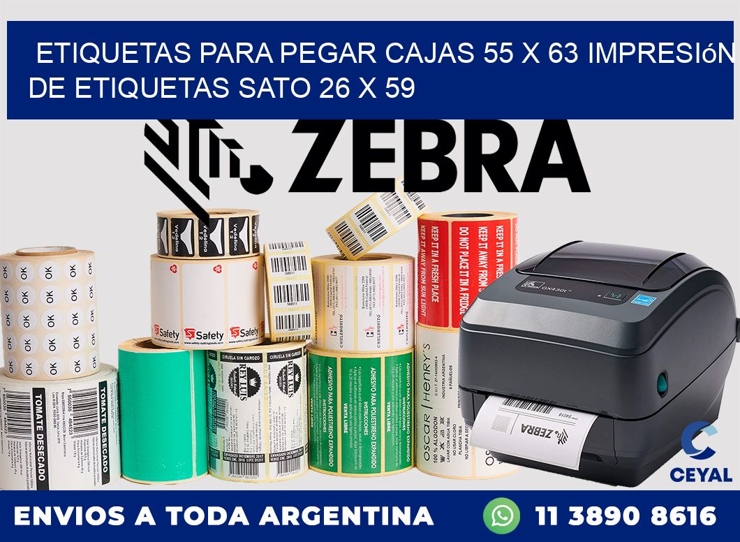 etiquetas para pegar cajas 55 x 63 impresión de etiquetas sato 26 x 59