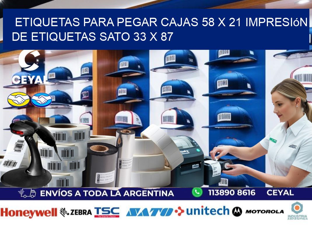 etiquetas para pegar cajas 58 x 21 impresión de etiquetas sato 33 x 87