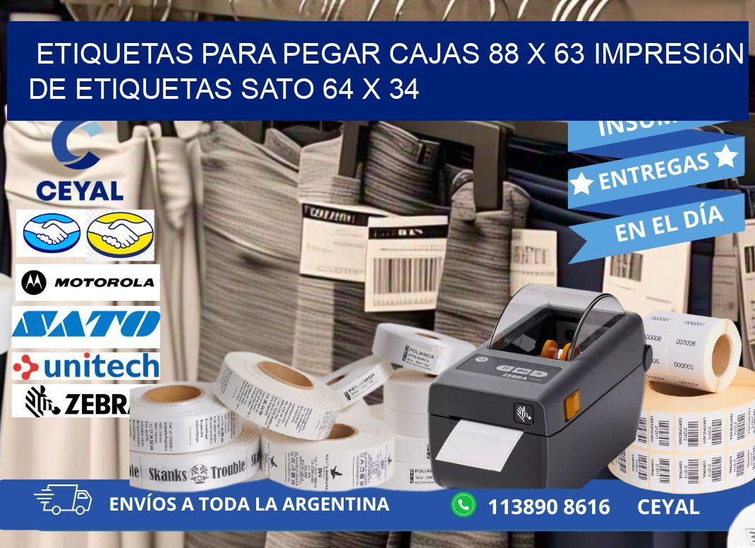 etiquetas para pegar cajas 88 x 63 impresión de etiquetas sato 64 x 34