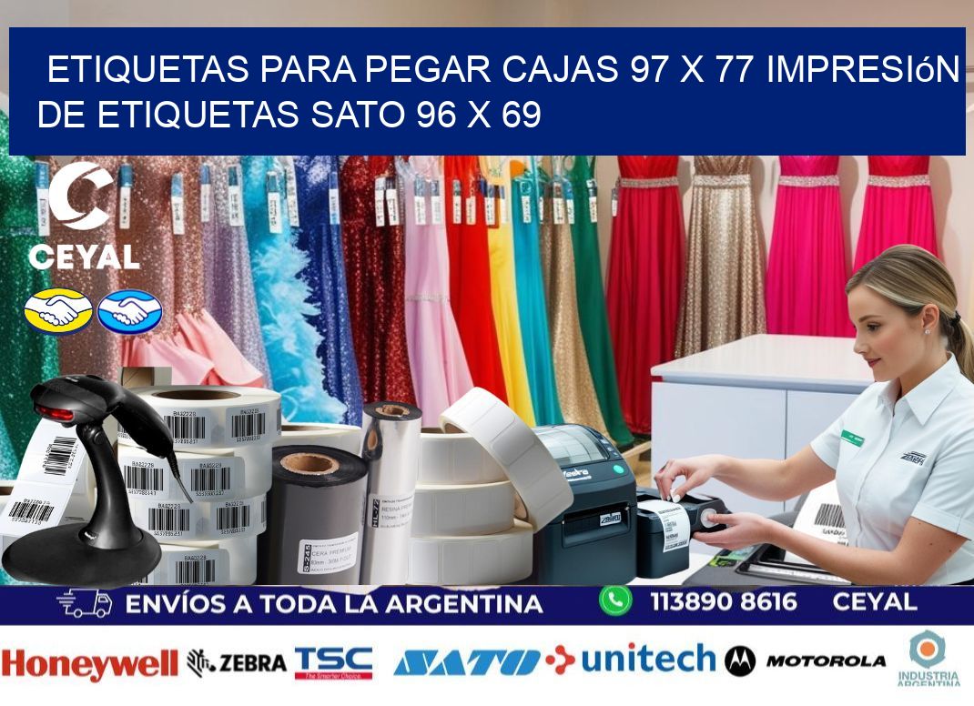 etiquetas para pegar cajas 97 x 77 impresión de etiquetas sato 96 x 69