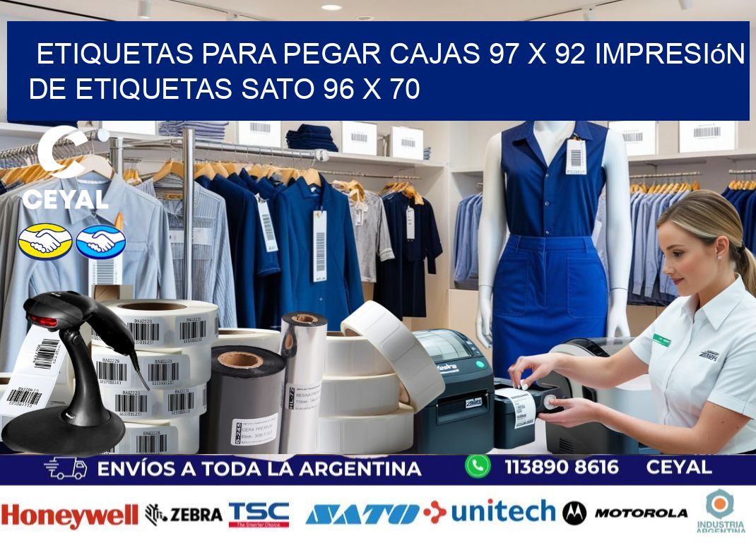 etiquetas para pegar cajas 97 x 92 impresión de etiquetas sato 96 x 70