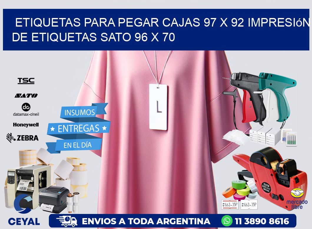 etiquetas para pegar cajas 97 x 92 impresión de etiquetas sato 96 x 70