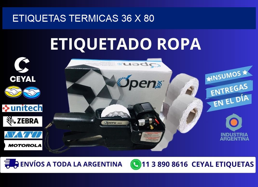 etiquetas termicas 36 x 80