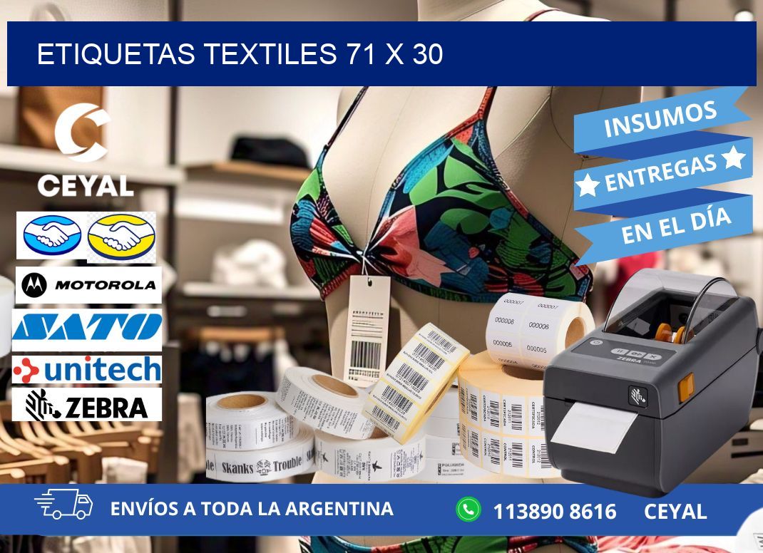 etiquetas textiles 71 x 30