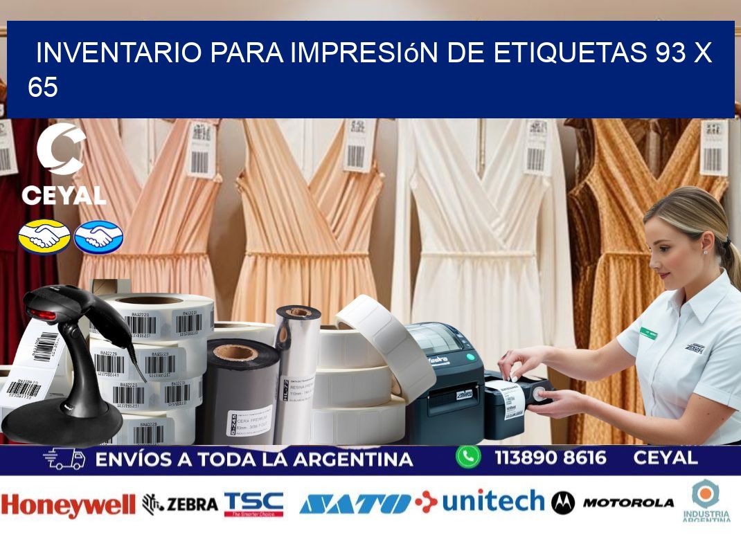 inventario para impresión de etiquetas 93 x 65
