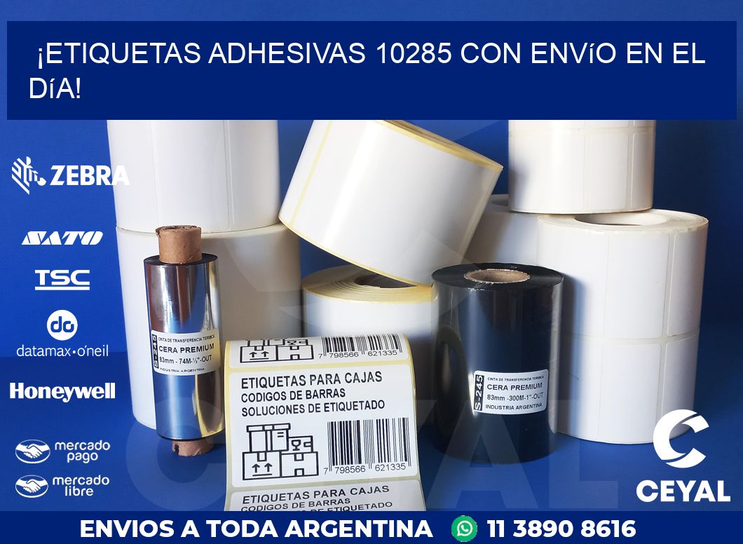 ¡Etiquetas Adhesivas 10285 con Envío en el Día!