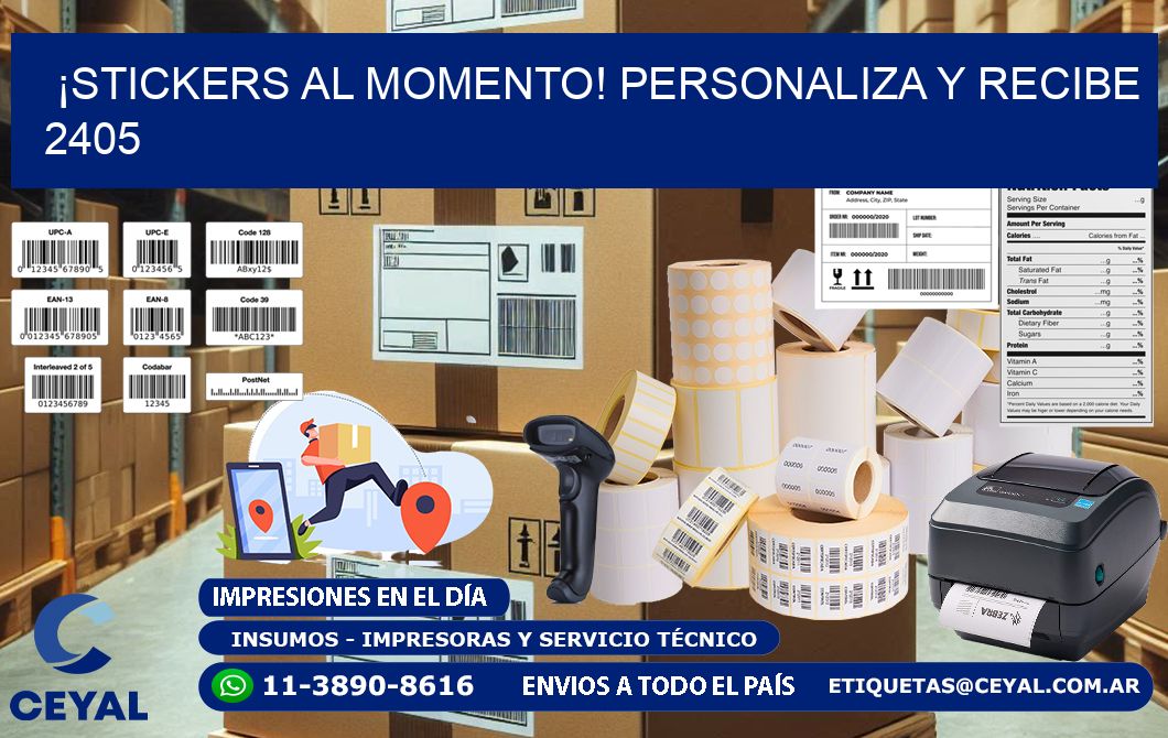 ¡Stickers al Momento! Personaliza y Recibe 2405