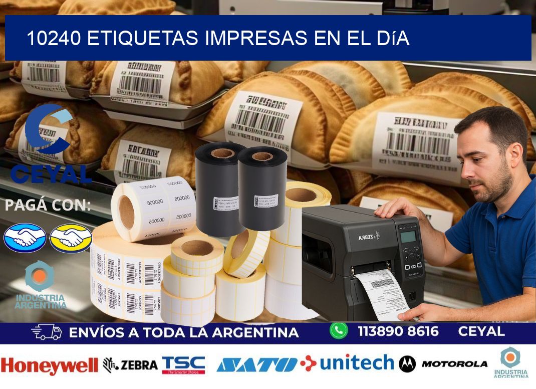 10240 Etiquetas impresas en el día