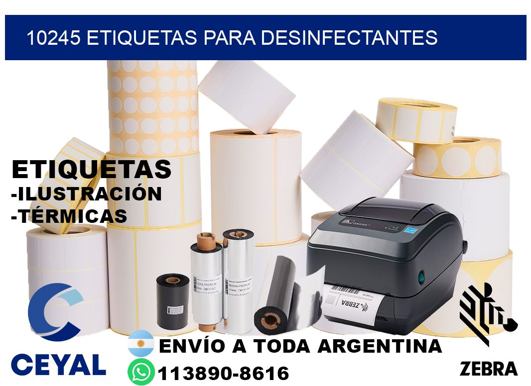 10245 Etiquetas para desinfectantes