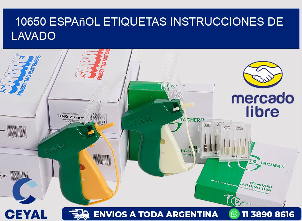 10650 español etiquetas instrucciones de lavado