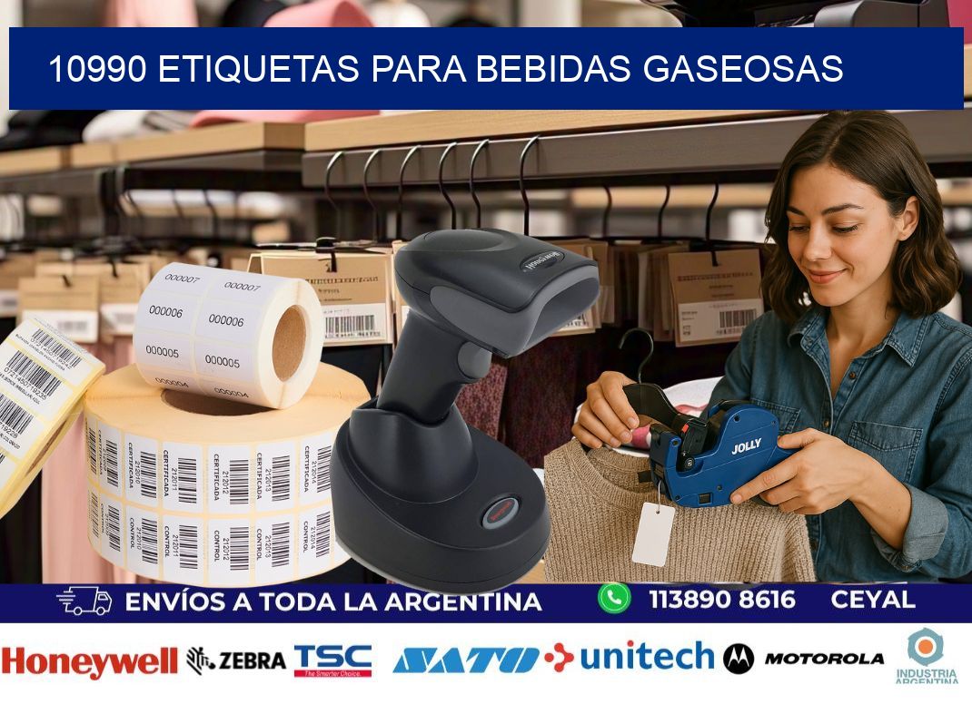 10990 Etiquetas para bebidas gaseosas