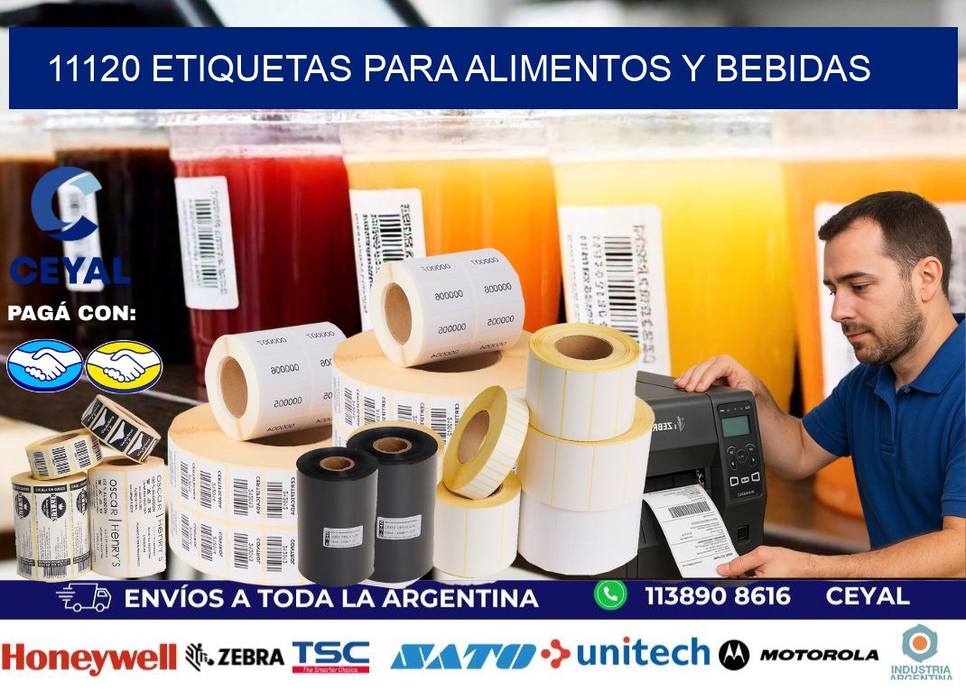 11120 Etiquetas para alimentos y bebidas