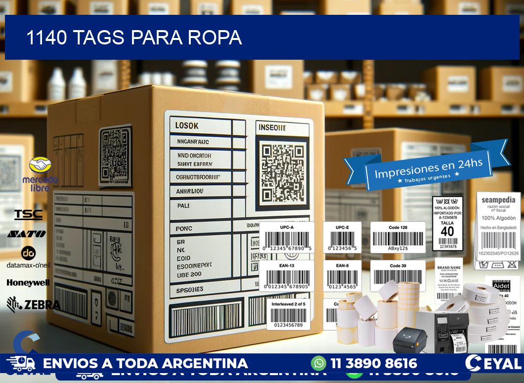 1140 Tags para ropa