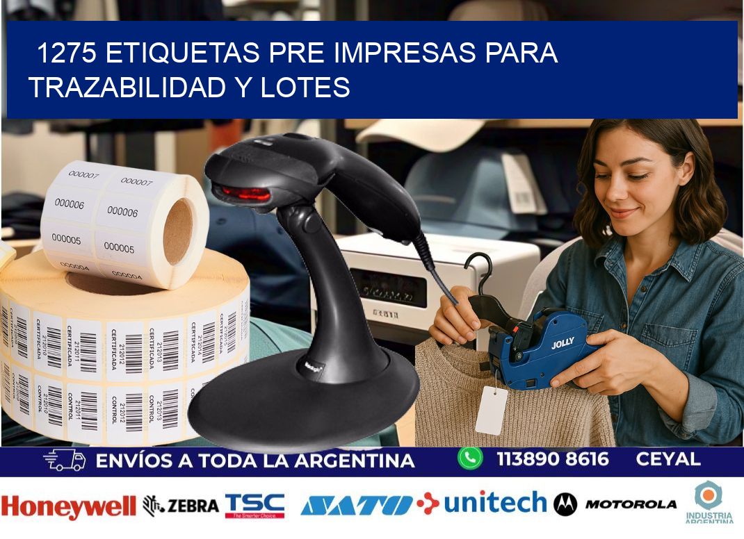 1275 etiquetas pre impresas para trazabilidad y lotes