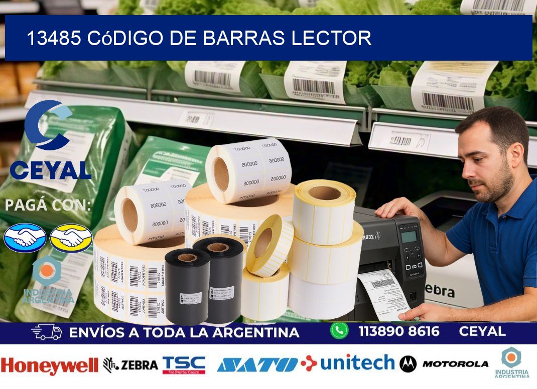 13485 Código de barras lector