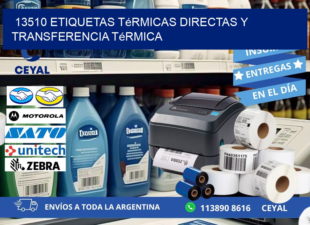 13510 etiquetas térmicas directas y transferencia térmica