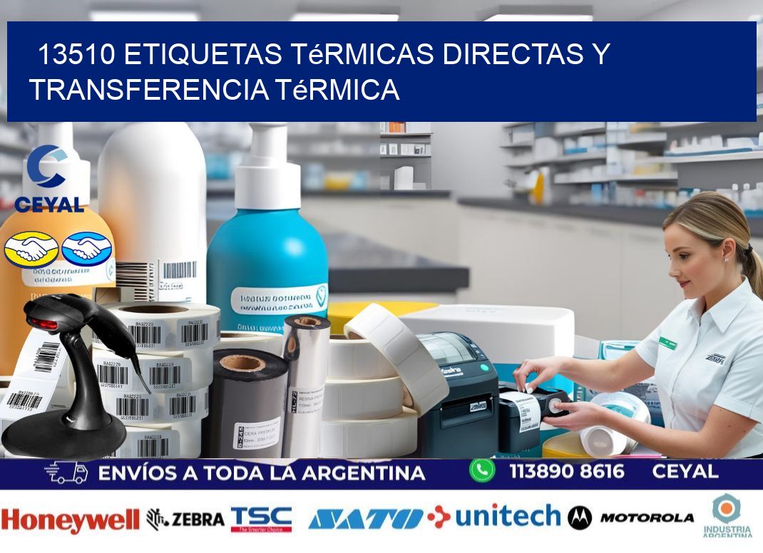 13510 etiquetas térmicas directas y transferencia térmica