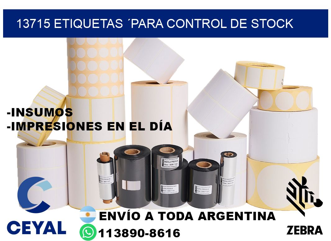 13715 Etiquetas ´para control de stock
