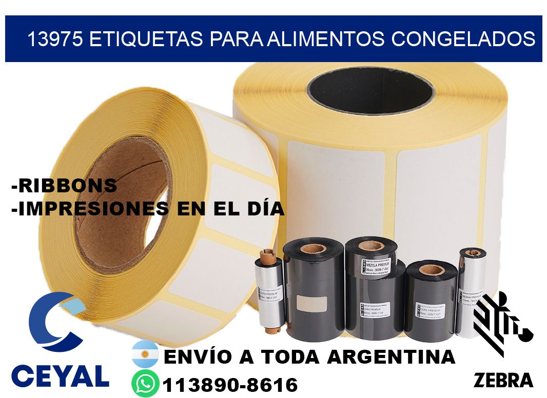 13975 Etiquetas para alimentos congelados