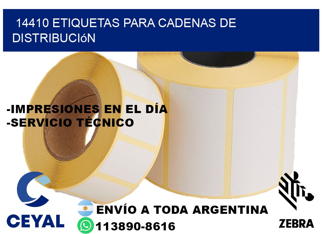 14410 Etiquetas para cadenas de distribución