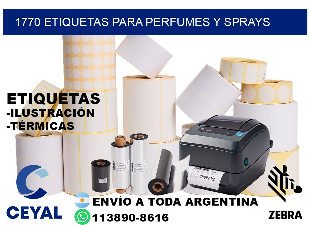 1770 Etiquetas para perfumes y sprays